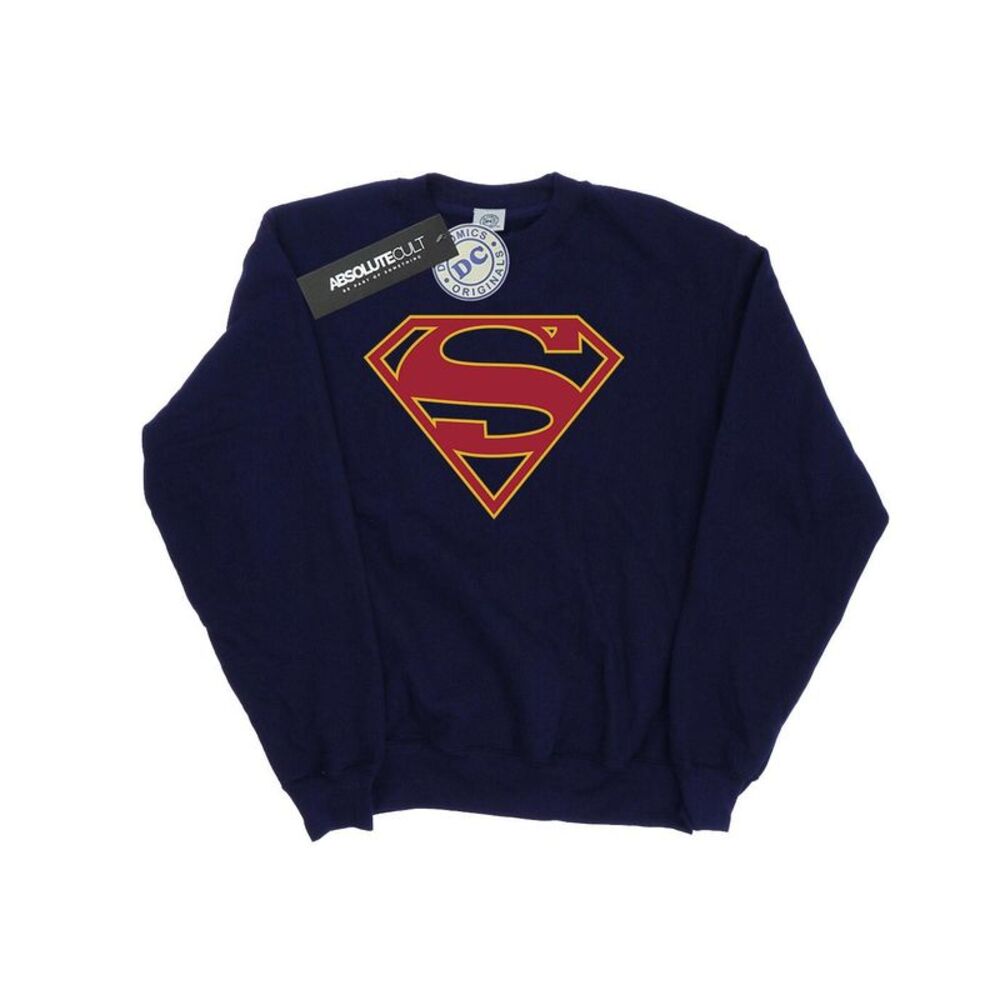 DC Comics Mens Supergirl Logo Sweatshirt / Navy Blue